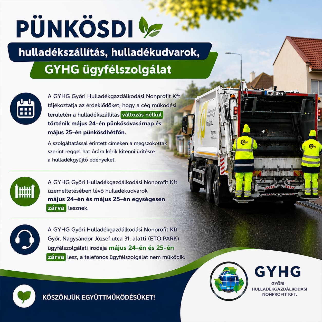 GYHG - Pünkösdi hulladékszállítás - 2026.05.24-25.