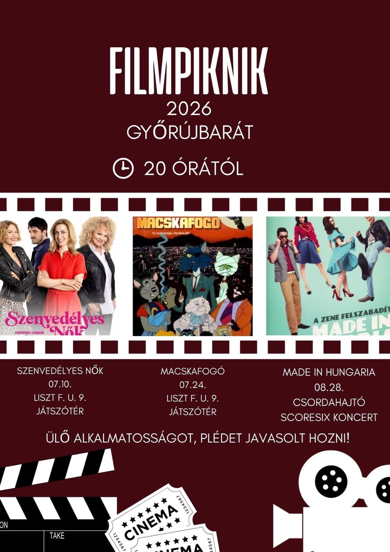 Mozicsillagok a csillagos ég alatt: indul a győrújbaráti Filmpiknik!
